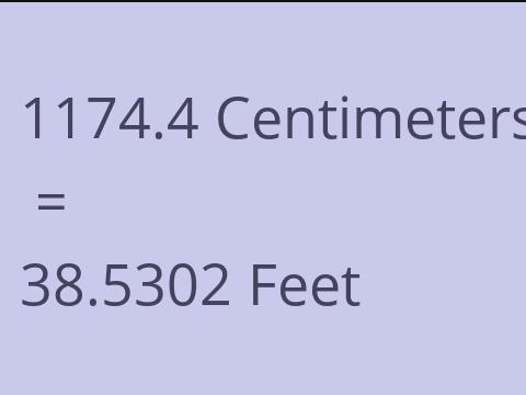 1174.4 CM TO FEET