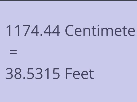 1174.44 CM TO FEET