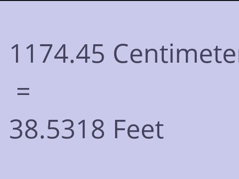 1174.45 CM TO FEET