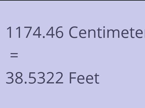 1174.46 CM TO FEET