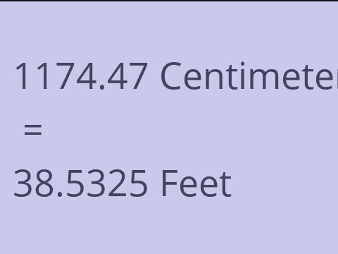 1174.47 CM TO FEET