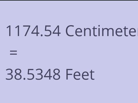 1174.54 CM TO FEET