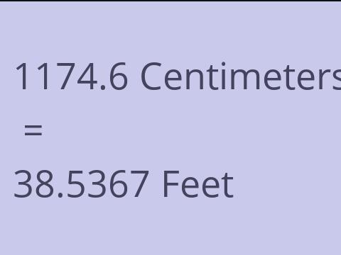 1174.6 CM TO FEET