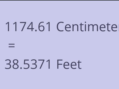 1174.61 CM TO FEET