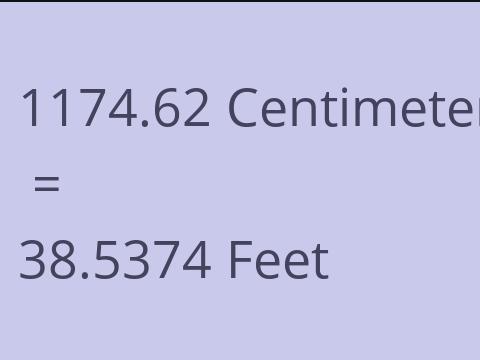 1174.62 CM TO FEET