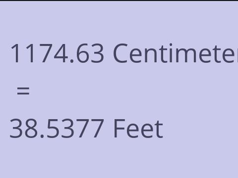 1174.63 CM TO FEET