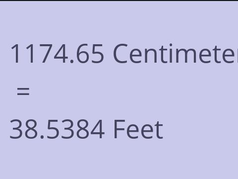 1174.65 CM TO FEET