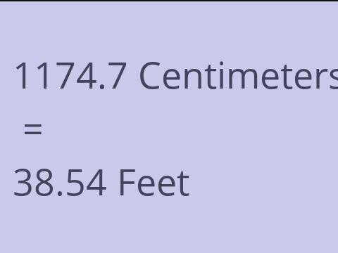 1174.7 CM TO FEET