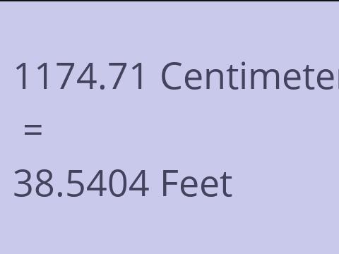 1174.71 CM TO FEET