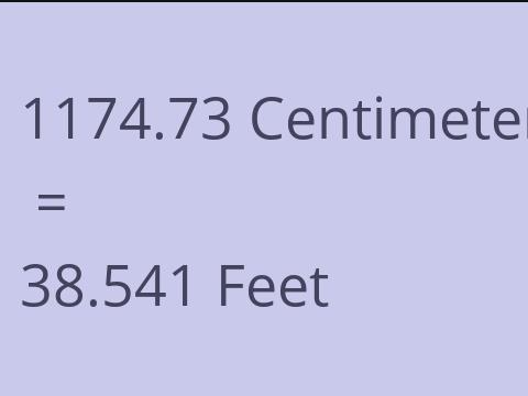 1174.73 CM TO FEET