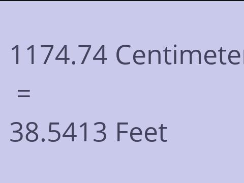 1174.74 CM TO FEET