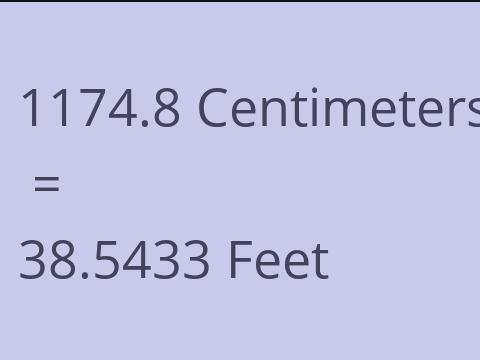 1174.8 CM TO FEET