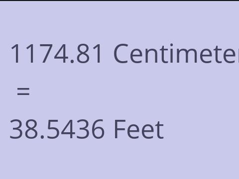 1174.81 CM TO FEET