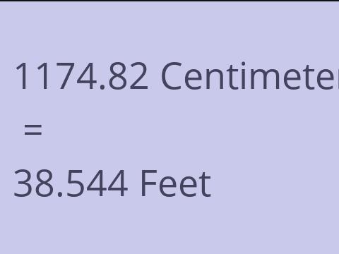 1174.82 CM TO FEET