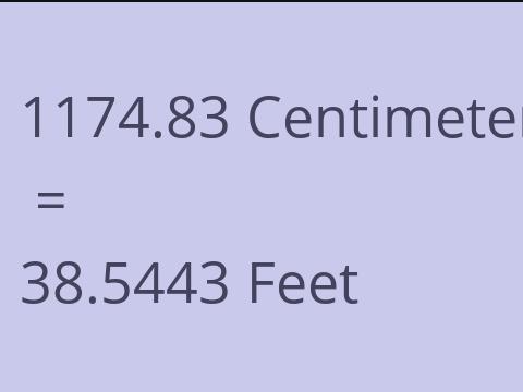 1174.83 CM TO FEET