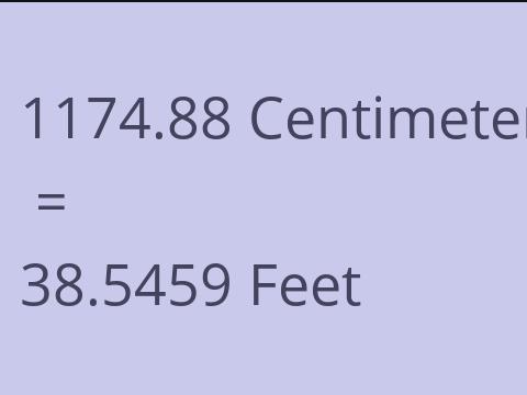 1174.88 CM TO FEET