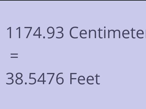 1174.93 CM TO FEET