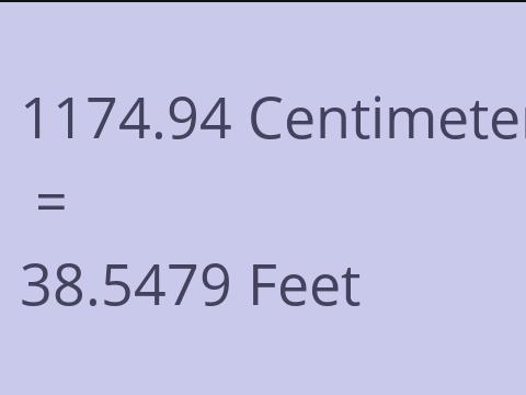 1174.94 CM TO FEET