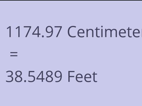 1174.97 CM TO FEET