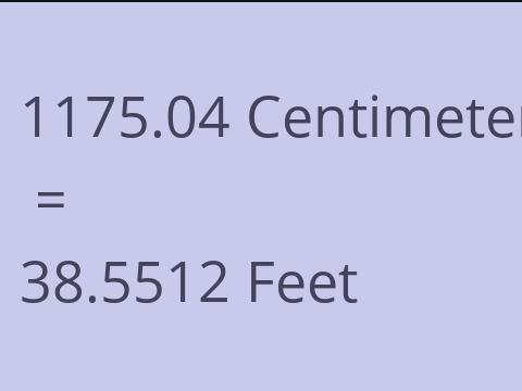 1175.04 CM TO FEET