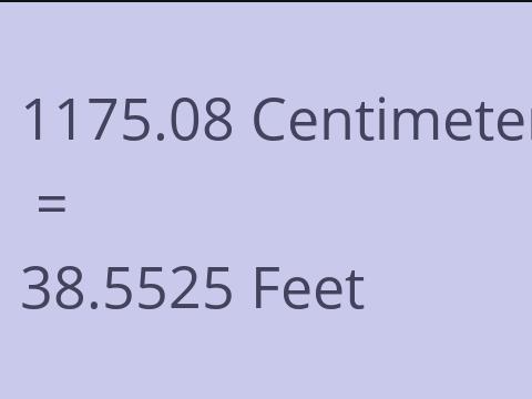 1175.08 CM TO FEET