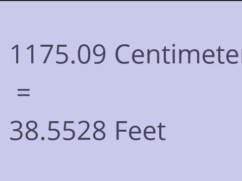 1175.09 CM TO FEET