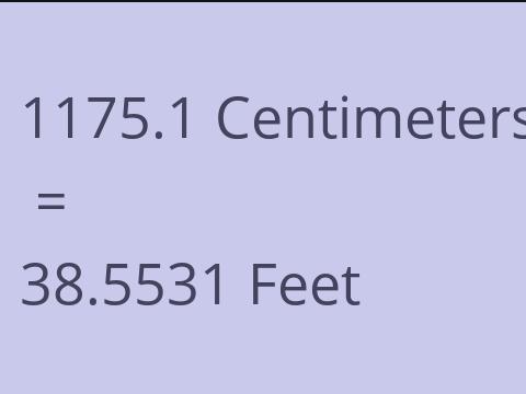 1175.1 CM TO FEET