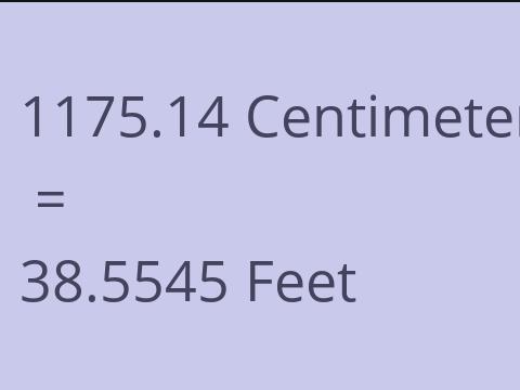 1175.14 CM TO FEET