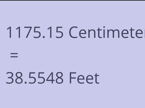 1175.15 CM TO FEET