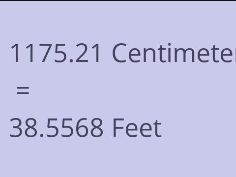 1175.21 CM TO FEET