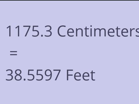 1175.3 CM TO FEET