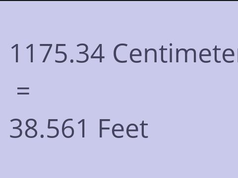 1175.34 CM TO FEET