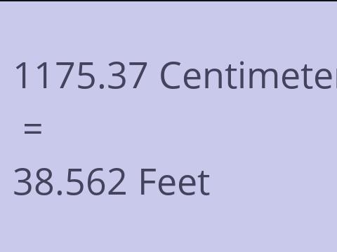 1175.37 CM TO FEET