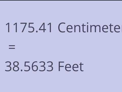 1175.41 CM TO FEET