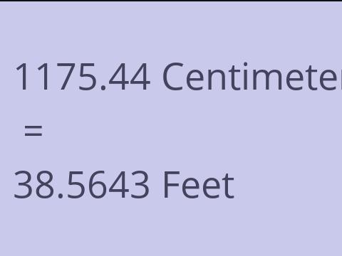 1175.44 CM TO FEET