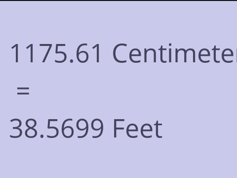 1175.61 CM TO FEET