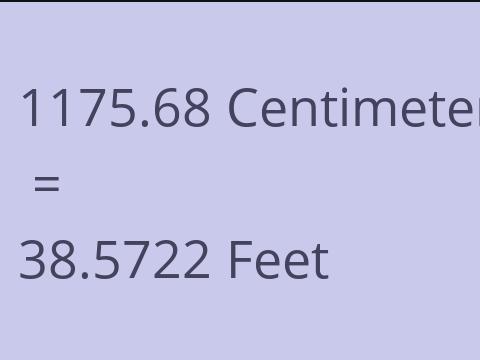 1175.68 CM TO FEET