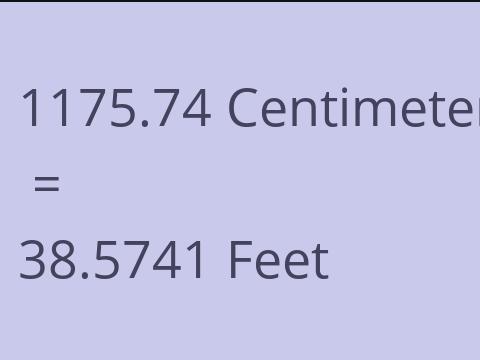 1175.74 CM TO FEET