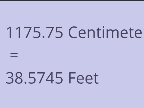 1175.75 CM TO FEET