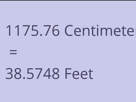 1175.76 CM TO FEET