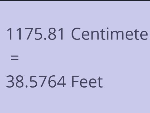 1175.81 CM TO FEET