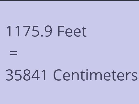 1175.9 FEET TO CM