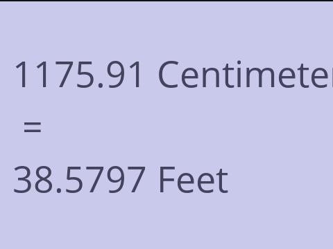 1175.91 CM TO FEET