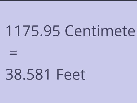 1175.95 CM TO FEET