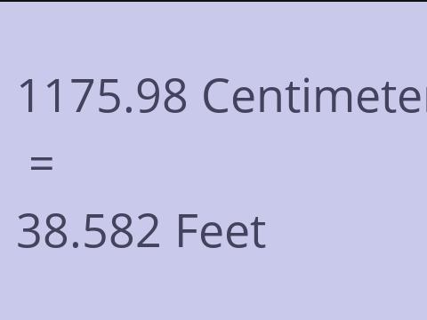 1175.98 CM TO FEET