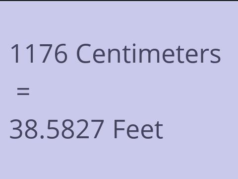 1176 CM TO FEET