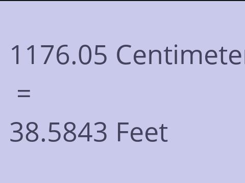 1176.05 CM TO FEET