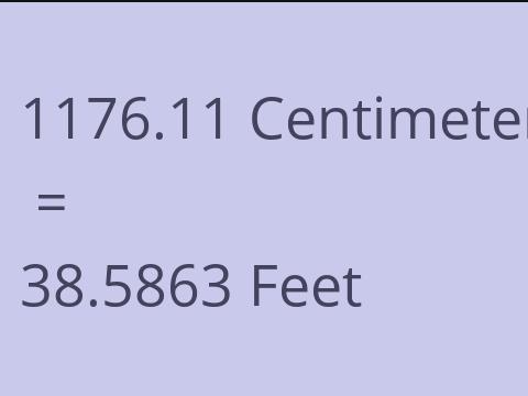 1176.11 CM TO FEET