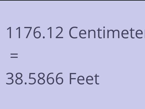 1176.12 CM TO FEET