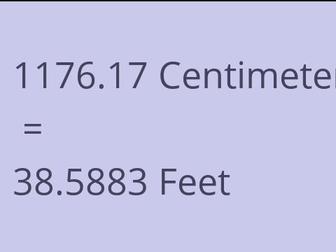 1176.17 CM TO FEET